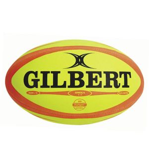 Pelota De Rugby Gilbert Omega Fluo Match N°5