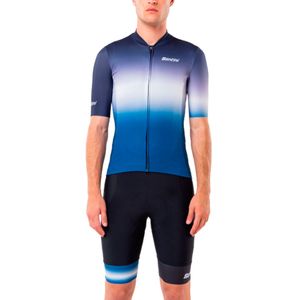 Remera De Ciclismo Santini Horizon Nautica De Hombre